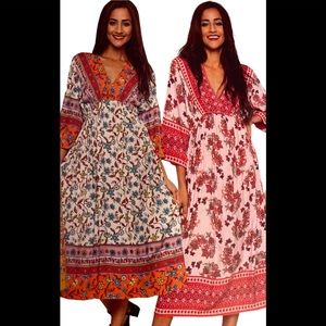 Sacred Threads Floral Maxi Dresses - Multicolor